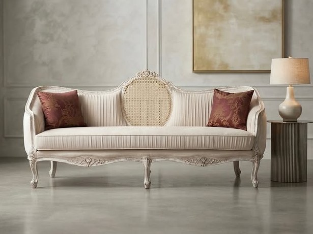 Cane-Back Neo-Classic Sofa