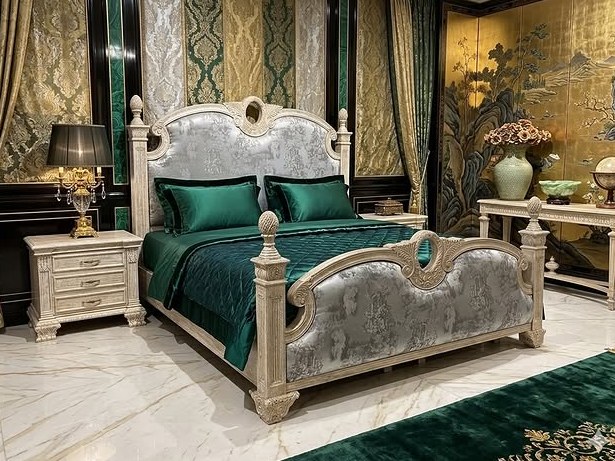 Green and Gold Royal Bed